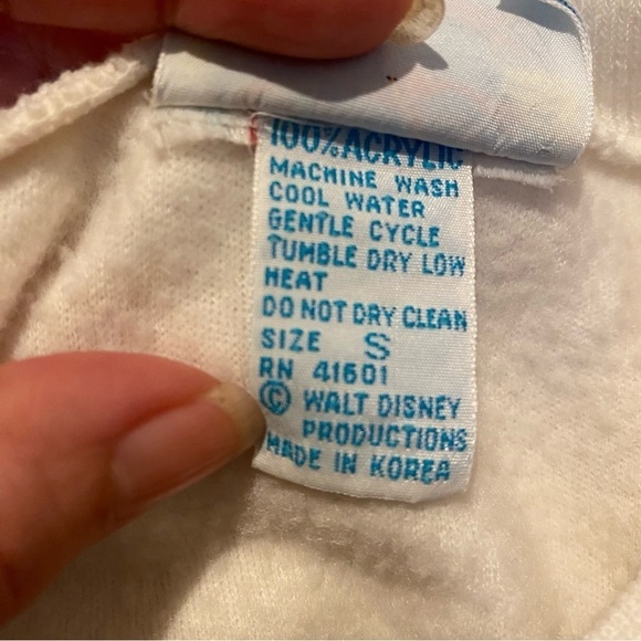 Vintage SUNDAY COMICS Mickey Mouse 3-D Textured Embroidery Sweatshirt Size Small - Picture 8 of 8